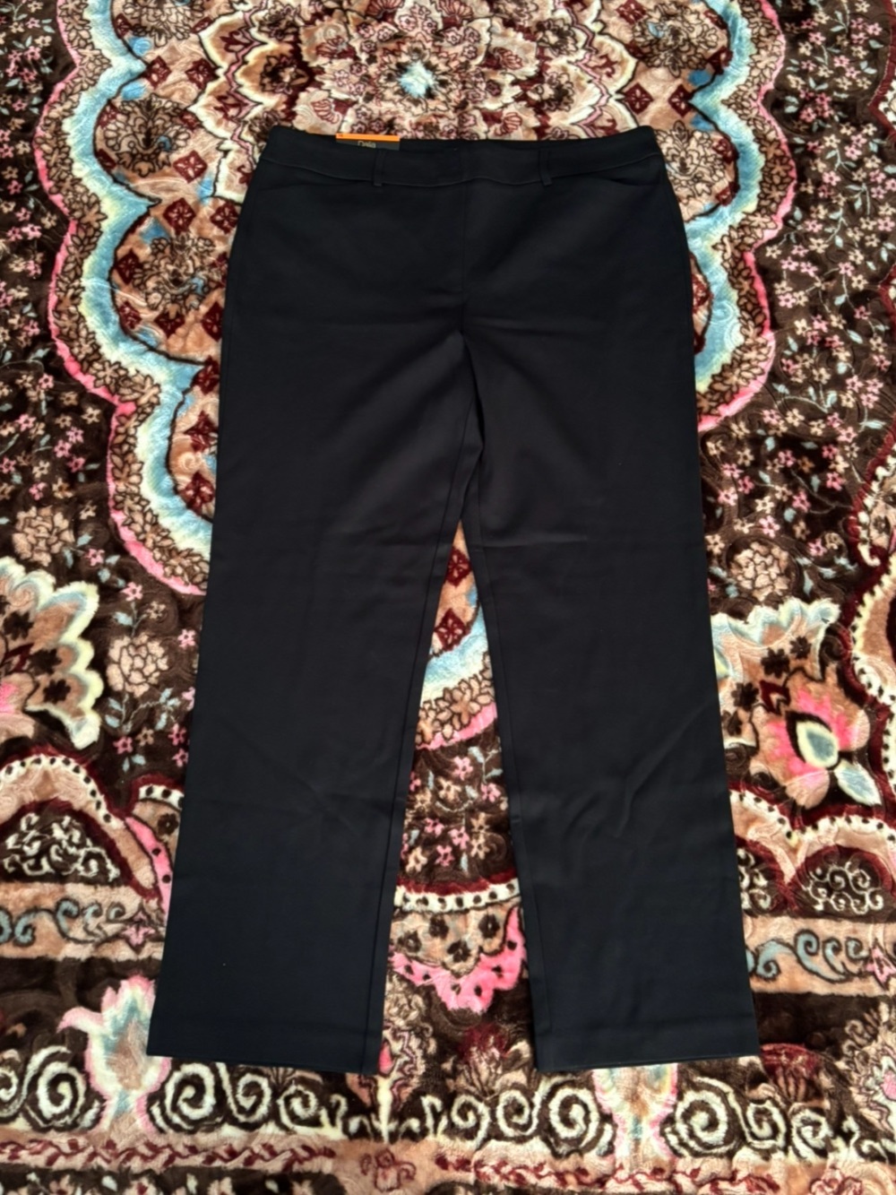 Dalia Black Straight-Leg Dress Pants size 16